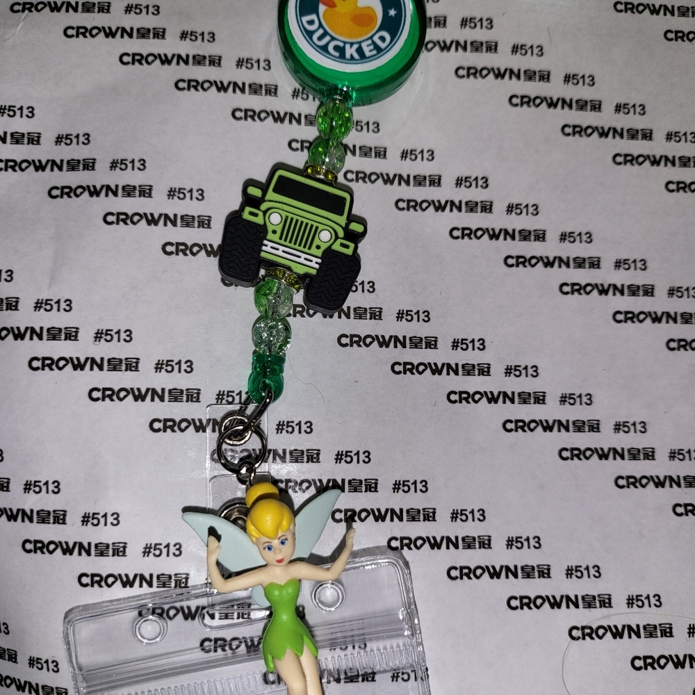 New handmade tinker bell badge holder